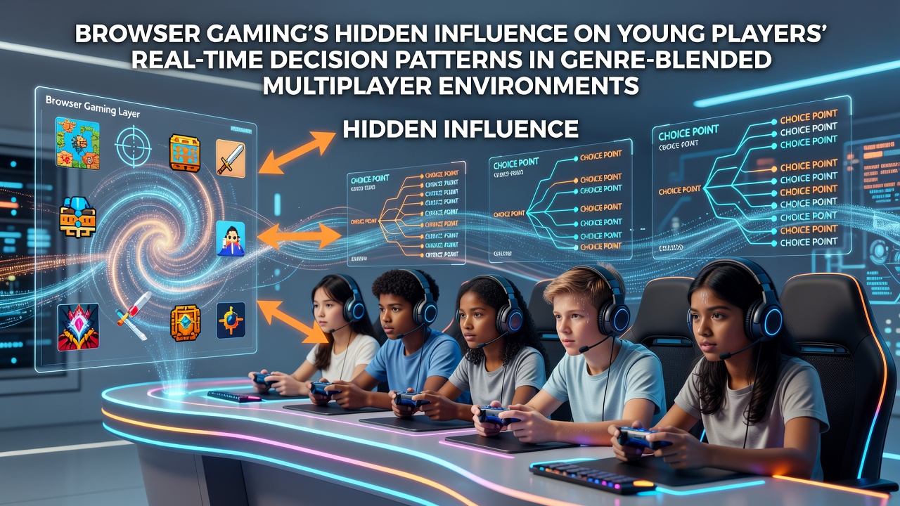 Multiplayer-Szene mit jungen Spielern in einem genreübergreifenden Browser-Spiel
