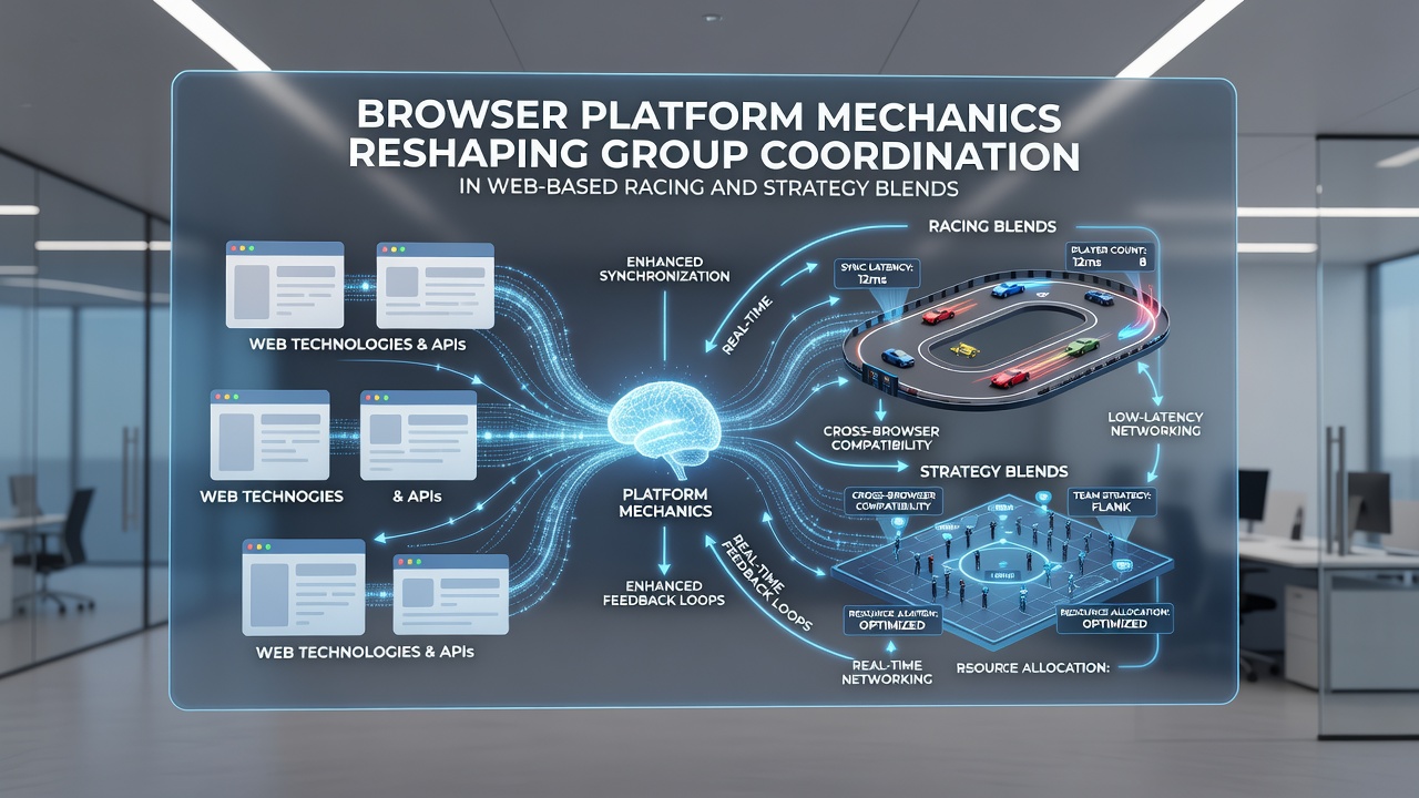 Beispiel für Gruppenkoordination in einem webbasierten Renn-Strategie-Hybrid mit integrierten Browser-Tools